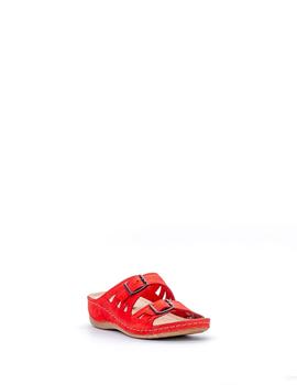 Sandalia Fly Soft 8800 rojo cuña para mujer