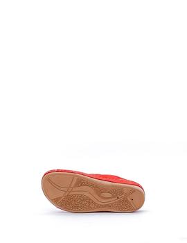 Sandalia Fly Soft 8800 rojo cuña para mujer