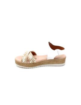 Sandalia Oh My Sandals 5528 blanco/beige para muje