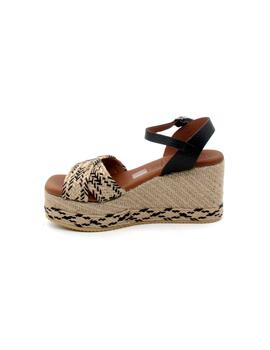 Sandalia Oh My sandals 5476 negro/beige para mujer