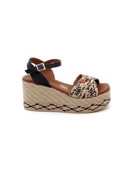 Sandalia Oh My sandals 5476 negro/beige para mujer