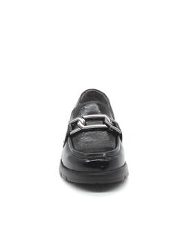 Mocasín Fuchos F1794 negro charol para mujer