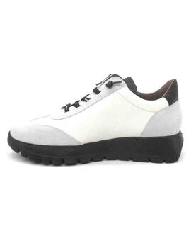 Zapato Deportivo Wonders A-2476 bco/negro mujer