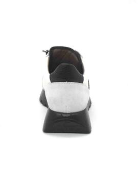 Zapato Deportivo Wonders A-2476 bco/negro mujer