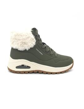 Botín Skechers Uno Rugged - Fall Air verde mujer